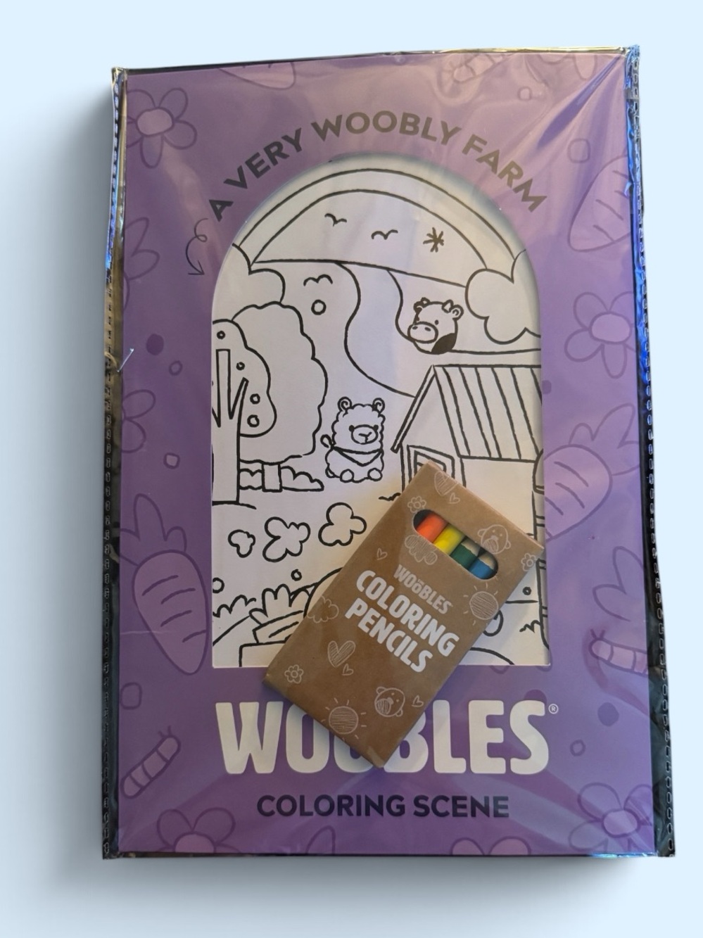 Woobles A Very Woobly Farm Coloring Scene with Mini Colored Pencils LE
